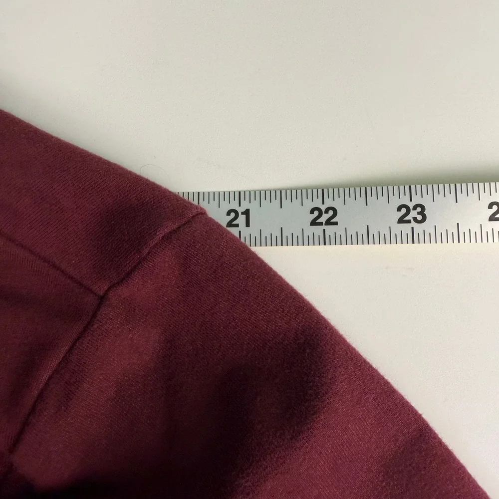 Vintage Levi's Mens L Full Zip Burgundy Maroon Embroidered‎ Logo Full Zip Jacket